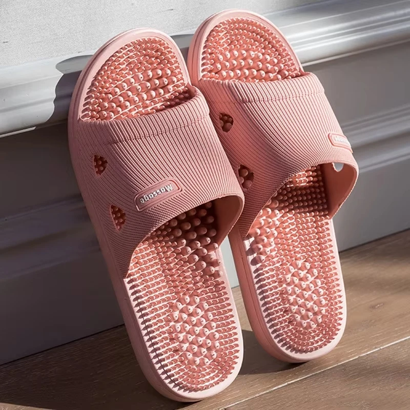 Men's Summer PVC Massage Non-Slip Bathroom Slippers - Image 4