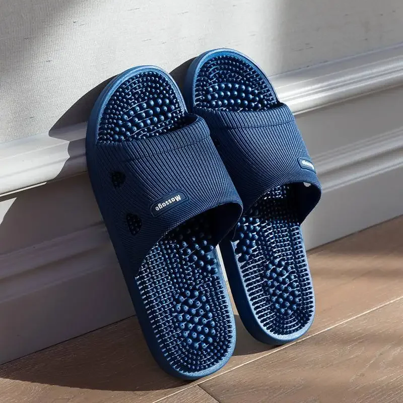 Men's Summer PVC Massage Non-Slip Bathroom Slippers - Image 2